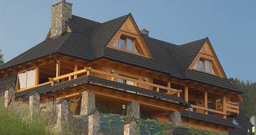 GERARD Corona Antracitová Wooden house references from Poland