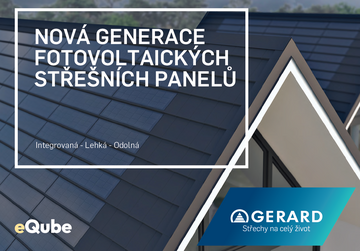 eQUBE NOVÁ GENERACE FOTOVOLTAICKÝCH STREŠNÍCH PANELU