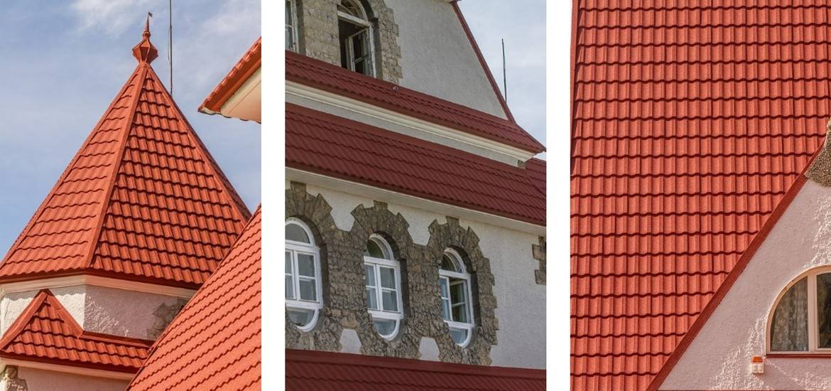 Reroofing of a historic hospital in the mountains