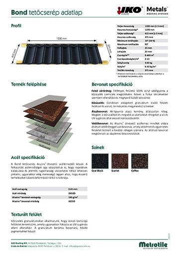 Metrotile Bond tetőcserép