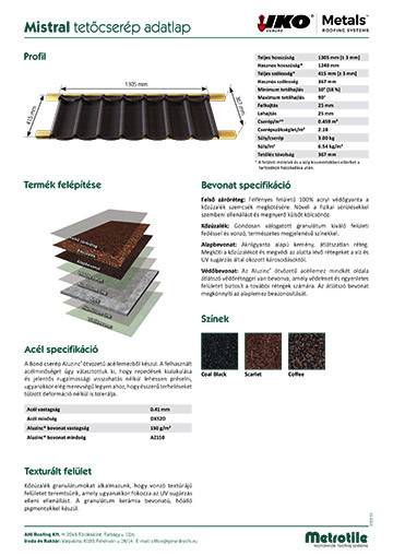 Metrotile Mistral tetőcserép