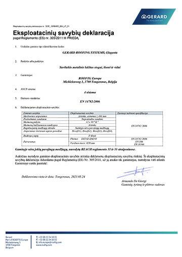 Eksploatacinių savybių deklaracija (Eleganta) (PDF)