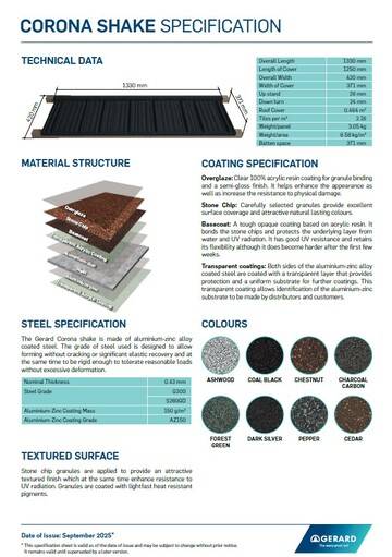 Corona Shake Specification (PDF)