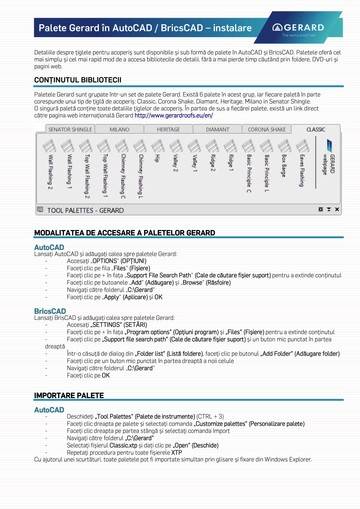 GERARD® AutoCAD şi BricsCAD