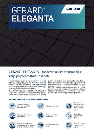 Predstavitveni letak GERARD® ELEGANTA
