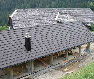 Kritje garaže-kurilnice